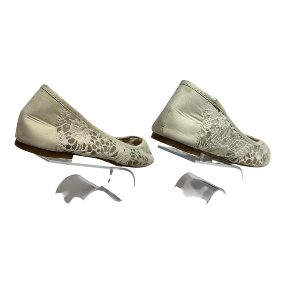 Lucky Brand Women Lace Ballet Flats Cream White Boho Feminine Shoes Size 7 - Picture 4 of 6